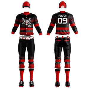 Conjuntos de ropa deportiva de béisbol y sóftbol de color sólido OEM personalizados para hombres último diseño uniforme impreso transpirable precio de fábrica al por mayor - Product Image 6
