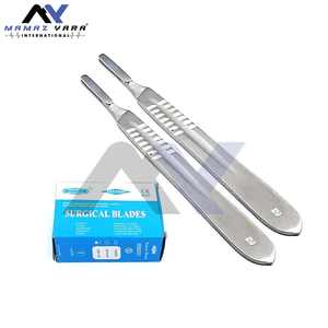 Hojas de mango de bisturí estéril 100 Surgi #21 con 2 mango libre #4-Hojas quirúrgicas de acero inoxidable para corte de precisión - Product Image 6