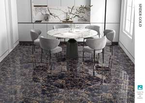 Carreaux de porcelaine élégants à haute brillance 600x600mm, finition polie, carreaux de sol pour espaces de vie haut de gamme - Product Image 4