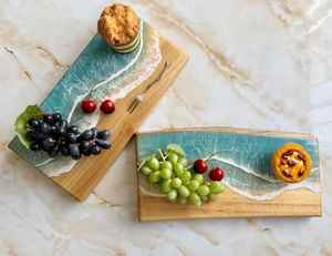 Elegantes Tablas de Cortar de Resina y Madera Hechas con Madera de Acacia Natural y Madera de Mango que Ofrecen una Superficie Resistente - Product Image 6