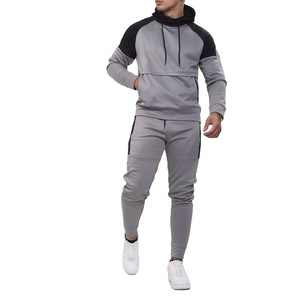 Ensemble de survêtement à capuche pour homme, délavé à l'acide, color block, style streetwear automne, vente en gros, vêtements de sport personnalisés 2026 - Product Image 1