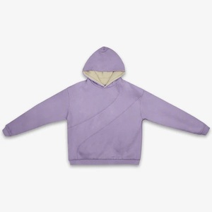 Sweat à capuche pull à fermeture éclair surdimensionné pour hommes en éponge française 100% coton de haute qualité avec broderie d'impression personnalisée à motif solide - Product Image 1