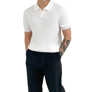 Camiseta deportiva de verano Camiseta de moda para hombre Cuello abierto Transpirable Secado rápido Top de manga corta - Product Image 5
