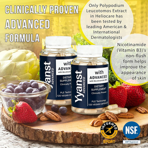 Cápsulas de Nicotinamida de alta calidad, VITAMINA B3 y extracto de Polypodium Leucotomos que mejoran la condición de la piel y brindan soporte antioxidante. - Product Image 4