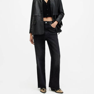 Vente en gros de haute qualité style décontracté dames jean ample droit jambe large femmes jean denim pantalon femmes taille haute jean - Product Image 2