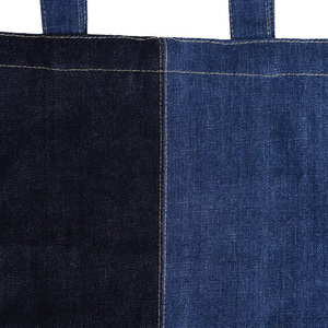 Sacs fourre-tout en denim en tissu jeans sur mesure de haute qualité Meilleure vente Sacs fourre-tout en jean de couleur unie - Product Image 4