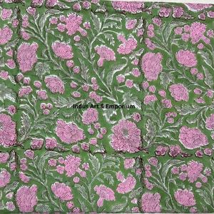 Tela de Algodón Cambray 60S60S de Primera Calidad, Ligera, Estampada a Mano, con Diseño Tradicional Jaipuri, Material para Prendas - Product Image 3