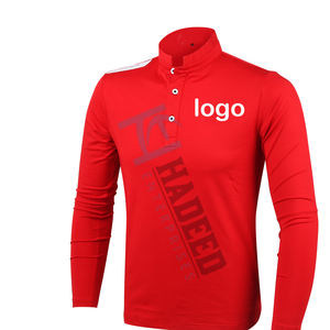 Camiseta de algodón y poliéster para hombre, camisa con estampado de sublimación de manga larga - Product Image 1