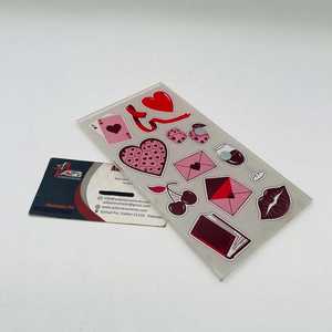 Especial de San Valentín, Bandeja de Pestañas Acrílica con Impresión de Logotipo Personalizado, con Imán, Forma de Corazón, Mariposa, Ecológica, Servicio OEM - Product Image 3