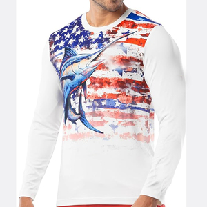 เสื้อตกปลาแขนยาว UPF 50 + UV แห้งเร็วกันน้ำขนาดพลัสไซส์เสื้อตกปลาระบายอากาศบริการ OEM - Product Image 5