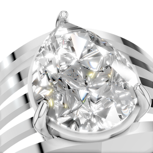 Bague de fiançailles minimaliste en or massif 14k 18k, 3 carats, coupe poire, moissanite personnalisée, cadeau de mariage, fête - Product Image 5