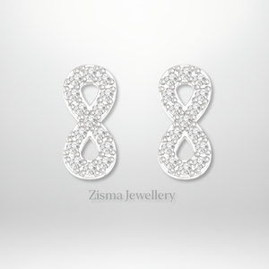 Luxe VVS Diamant 14K Or Infinity Boucles D'oreilles Véritables et Diamants De Laboratoire IGI GIA Certifié Piercing Bijoux En Gros quantité minimale de commande - Product Image 2