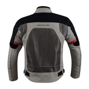 CE Approved <b>Men's</b> Lightweight <b>Summer</b> Waterproof Motorcycle <b>Jacket</b> with Stand Collar and Front Logo Reversible Design Air Vents - Product Image 2