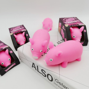 TPR rosa Lala maiale giocattolo di decompressione carino Pug Fidget strizza il cane Stretch con sollievo dallo Stress di rimbalzo per bambini e adulti - Product Image 4