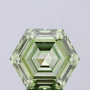 Diamant de laboratoire cultivé de couleur jaune intense, taille hexagonale, certifié IGI, VVS, pour la fabrication de bijoux personnalisés, pierres brutes de couleur fantaisie - Product Image 1