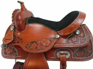 Selle de cavalier intelligente en cuir de haute qualité, selle de course à baril en cuir avec matériau et taille personnalisés - Product Image 4