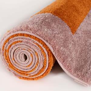 Joli Geometric Handmade <b>Flat</b>-Weave Orange & Pink Polyester <b>Rug</b> for Living Room Bedroom Teen - Product Image 6