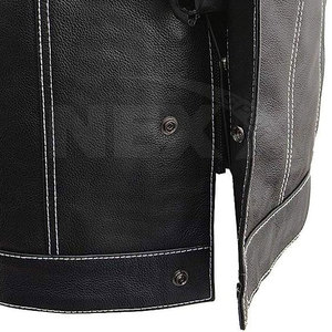 Chaleco de Cuero Casual de Invierno para Hombre - Prenda Exterior Transpirable de Alta Calidad, Colores y Logotipo Personalizables, Precio Bajo - Product Image 5
