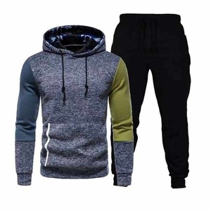 Ropa deportiva de invierno a la moda para hombre, ropa de entrenamiento para correr, Jersey 2024, pantalones de chándal con capucha, conjuntos de Jogger, cómodo y portátil sólido - Product Image 4