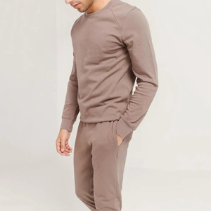 Couleur attrayante sortie d'usine hommes survêtement à manches longues pur coton fait survêtement ensemble chaud coton survêtements - Product Image 5