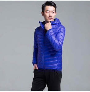 PASUXI vente en gros vestes d'hiver à capuche en coton noir en polyester avec logo personnalisé léger et chaud manteau pour hommes - Product Image 5