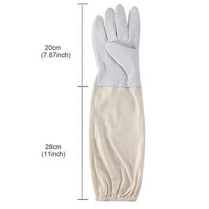 Guantes de apicultura de talla XL de alta calidad, cómodos guantes de seguridad de piel de cabra y goma para apicultores, guantes de soldadura - Product Image 6