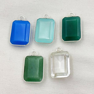 <b>Rose</b> <b>Quartz</b> Emerald Cut Pendant 20x15mm Octagon Shape 925 Sterling Silver Bezel Pendant <b>Rose</b> <b>Quartz</b> <b>Jewelry</b> Suppliers From India - Product Image 2