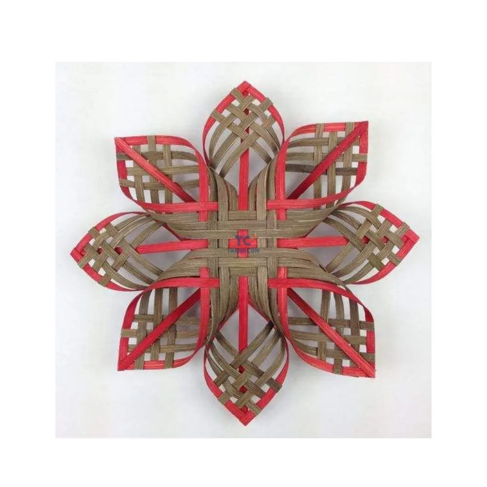 Hot Trend Woven Bamboo Snowflake Holiday Season Handcrafted From Vietnam Woven Bamboo Snowflake Christmas