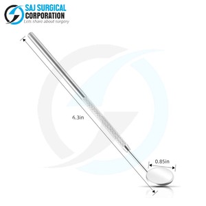 Mango de espejo Dental Manual Premium, acero inoxidable alemán, diseño sin niebla de doble cara, uso profesional, quirúrgico certificado CE - Product Image 2