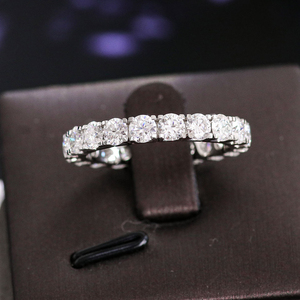 Bague de mariage Moissanite Hip Hop de haute qualité testeur de diamants 14k or blanc Moissanite - Product Image 5