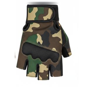 Camouflage Design <b>Fingerless</b> Fitness Weightlifting <b>Gloves</b> Reinforced Palm Heavy-duty Neoprene Adjustable Wrist Strap <b>Gloves</b> - Product Image 5