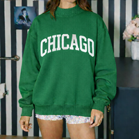 Sweat-shirt long oversize à col montant pour femme Fox Park, tendance, décontracté, automne-hiver, doux, chaud, confortable pour tous les jours
