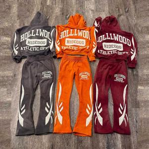 Logo personnalisé Fabricants de vêtements Survêtement épais Ensemble de haute qualité Jogger Essentials Sweat à capuche et pantalon de survêtement pour hommes - Product Image 1