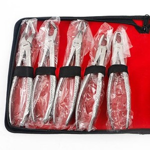 Vente en gros de pinces d'extraction dentaires manuelles de haute qualité, ensemble d'instruments chirurgicaux en acier inoxydable pour l'extraction des dents, CE - Product Image 5