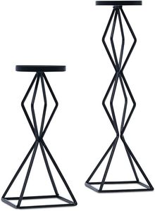 Modern Metal <b>Craft</b> <b>Iron</b> Black Desktop Candlestick Stand Living Room Decoration Candle Holders Simple Fashion Candelabra - Product Image 4