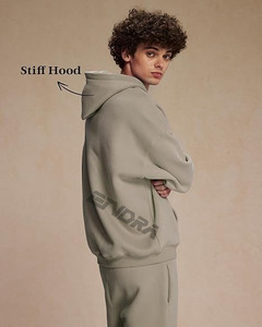 Ondra เสื้อสเวตเตอร์ลำลองมีฮู้ดของผู้ชาย, เสื้อแฟชั่นแขนยาวผ้าฟลีซแบบสวมหัวมีกระเป๋า - Product Image 3