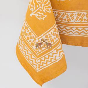 Mantel de Mesa de Lujo con Estampado Floral de Loto Dabu, Hecho a Mano en Algodón, para Hogar, Fiestas, Hoteles y Bodas - Product Image 5