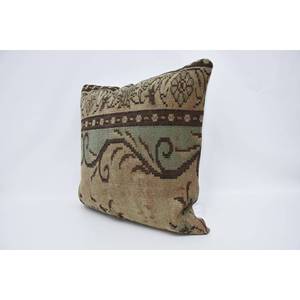 Beige Bohemian Vintage Pattern Wool Pillow 28x28 Inch Embroidered <b>Cushion</b> Woven Decorative <b>Cushion</b> for <b>Christmas</b> - Product Image 4
