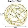 Bola de hierro geométrica dorada para decoración del hogar, esfera decorativa de Metal con estilo para estanterías, mesas, salas de estar y dormitorio - Product Image 6
