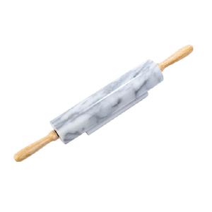 Support en bois pour rouleau à pâtisserie en marbre vert, meilleur produit de vente, ustensile de cuisine, chapati et pâtisserie - Product Image 5