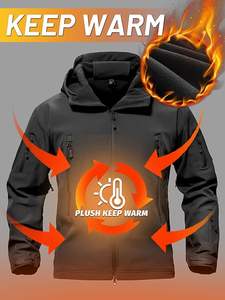 Chaqueta Unisex de Invierno con Forro Polar, Estilo Casual, Ecológica, para Operaciones Especiales, Táctica, Impermeable, con Capucha, para Senderismo y Snowboard - Product Image 4