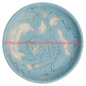 ชามเสิร์ฟเรซินสำหรับห้องครัวบ้านโรงแรมร้านอาหารจานข้าวชุบสีเงินจานกลม - Product Image 2