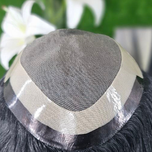 Sistema de Reemplazo Capilar para Hombre, Cabello Indio Remy de 6 Pulgadas, Liso y Fino, Mono Toupee, Duradero, 120% de Densidad, con Base de Piel Sintética - Product Image 1