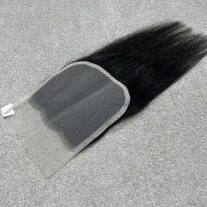 Cabello humano natural 1B Cierre de encaje suizo 100% Virgen Remy Cutícula alineada Onda natural Textura suave Fabricante al por mayor - Product Image 2