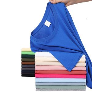 T-shirt unisexe en coton pur de 200 g, coupe ample, couleur unie, prix d'usine Chine Bangladesh, logo personnalisé OEM, broderie - Product Image 1