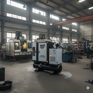 Compresor de Aire Eléctrico para Herramientas Neumáticas – Máquina Compresora de Aire de Alta Resistencia con Manómetro y Tanque - Product Image 2