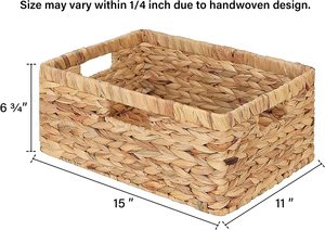 Uti-función aily ESS tortorage asasket ater yacinth asaskets Rectangular icker icnic - Product Image 5