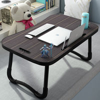 Petit Bureau d'Ordinateur de Lit, Table de Chevet Pliante Paresseuse pour Chambre à Coucher, Table d'Étude Minimaliste pour Maison et Dortoir