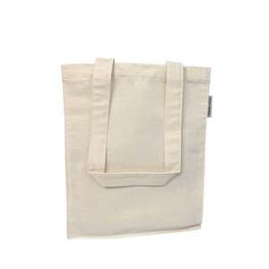 Bolsa de Mano Pequeña Orgánica de 10 Pulgadas con Fuelle Completo, Color Sólido y Forro de Algodón - TF115 Bolsa para Libros - Product Image 6