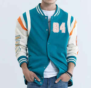 Streetwear Manufacturer Wholesale Custom Letterman Plus Size Varsity Jacket Man Winter Vintage School College Men's Jackets <b>Coat</b> - Product Image 2
